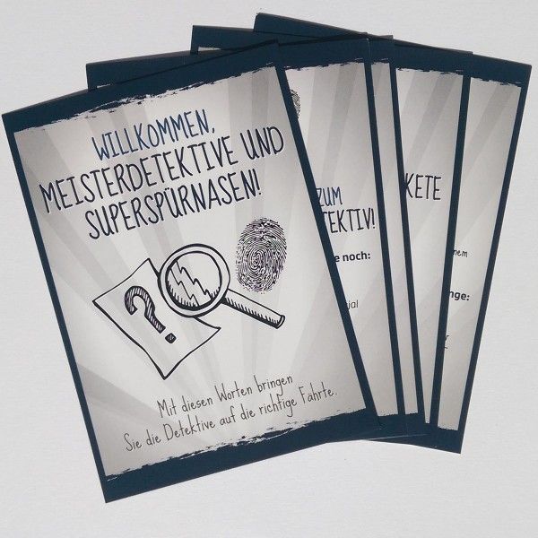 Lustige Schnitzeljagd auf der Detektivfeier Tambini