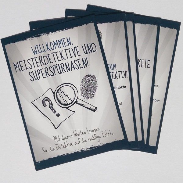 Lustige Schnitzeljagd auf der Detektivfeier Tambini