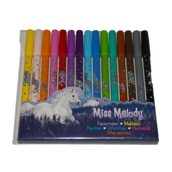 Fasermaler Miss Melody Packung mit 15 Stiften X X
