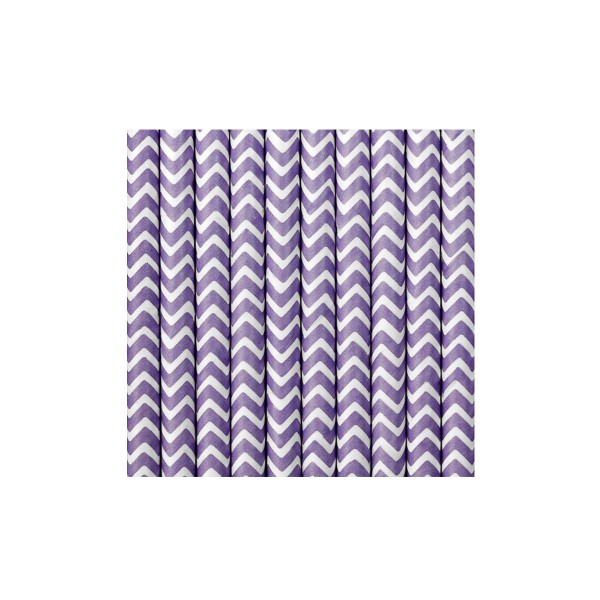 T1142544-Strohhalme-Chevron-flieder-10-Stueck