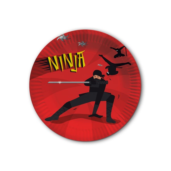 Pappteller Ninja, 8 St