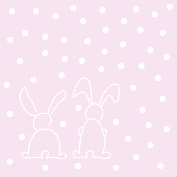 Servietten Ostern "Rabbits" , 40 x 40 cm, 12 Stück