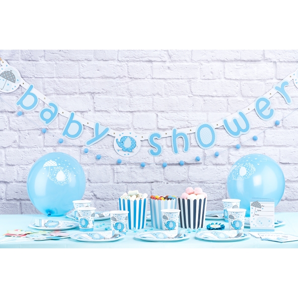 Babyshower Mottobox für Jungen - 94-teilig