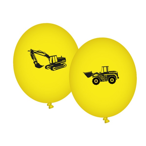 Ballons Baustelle , bedruckt, 8 St