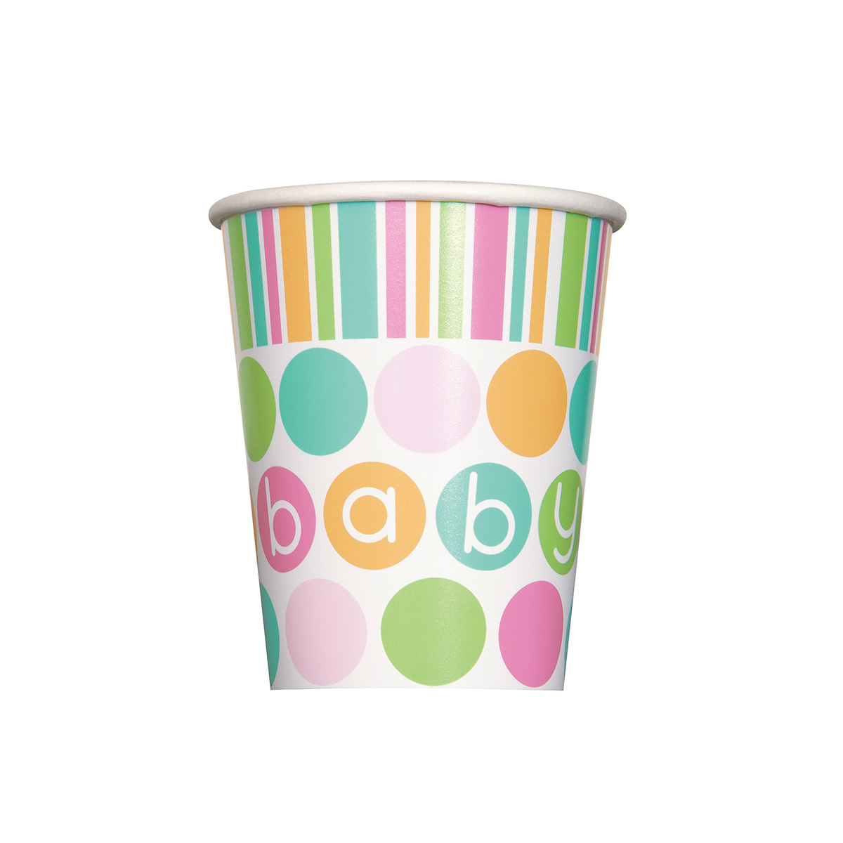 Süße Erstkommunionsbecher Aus Papier – 8 Stück, Pink, 266 Ml – Ideal Für Kinderfeste