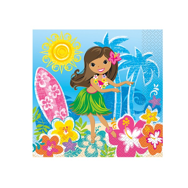 Servietten Hawaii, 16 Stück