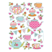 Sticker Tee Party, 4 Bögen Sticker Tee Party, 4 Bögen