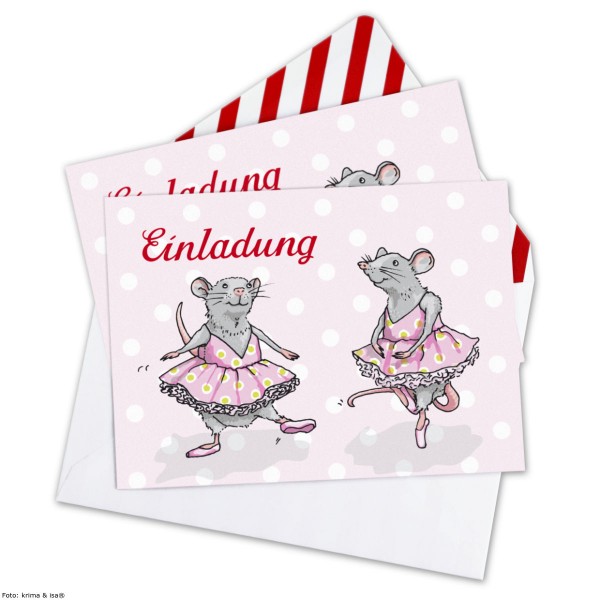 Einladung Ballettratte, 6 St