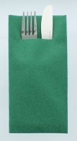 Besteckservietten Dunkelgrün, 40cm, 12 Stück Besteckservietten Dunkelgrün, 40cm, 12 Stück