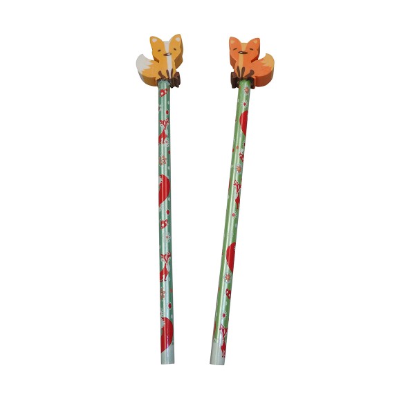 Bleistift Fuchs mit Radierer, 1 Stück