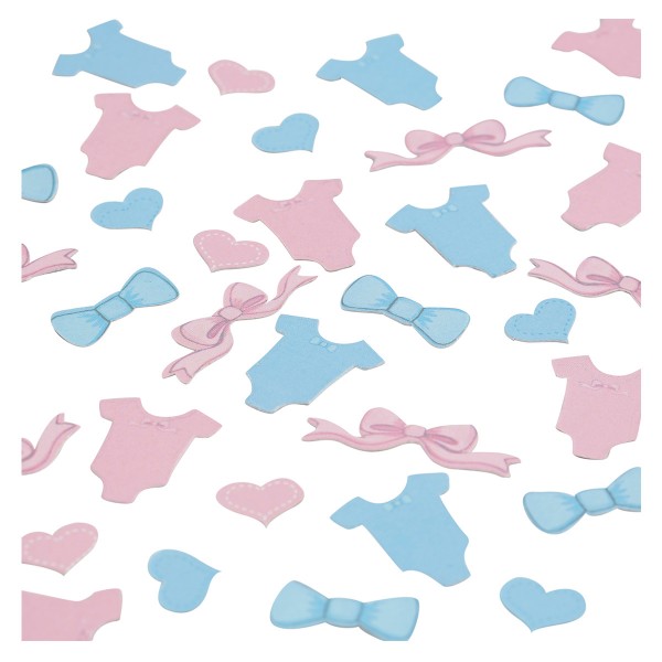 Tischkonfetti Babyshower, hellblau/rosa, 14 g
