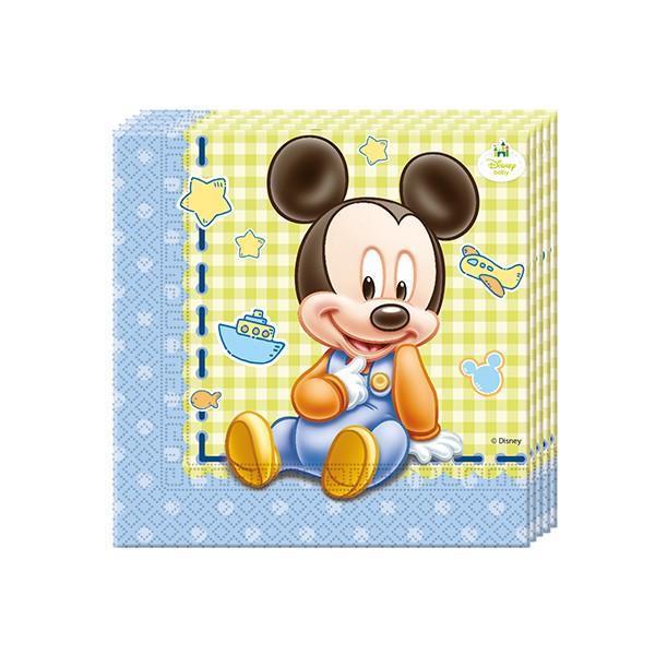 T1142343-Servietten-Baby-Mickey-33cm-20-Stueck
