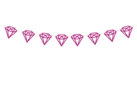 Girlande Diamanten, Pink, 1 m Girlande Diamanten, Pink, 1 m