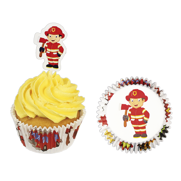 Muffin-Set Feuerwehr 24-tlg. X