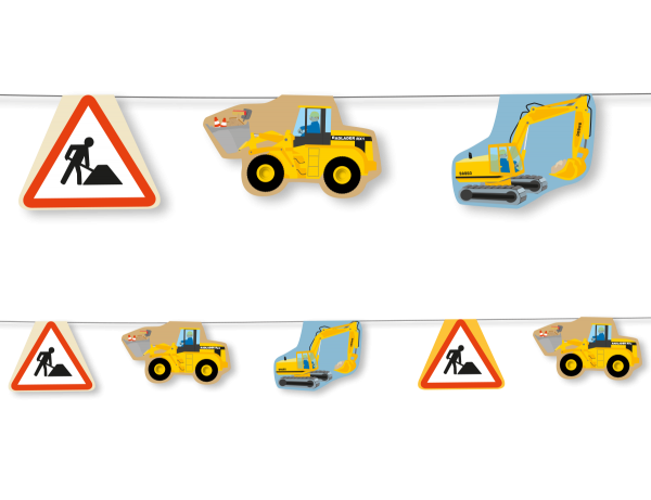 Wimpelkette Baustelle, 3,5m