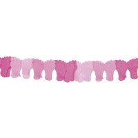 Girlande Babyshower Baby Füßchen, Rosa, 6m Girlande Babyshower Baby Füßchen, Rosa, 6m