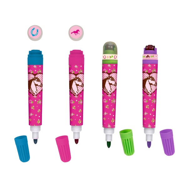 Pferdefreunde Stempelstift, in verschiedenen Farben, 1 St
