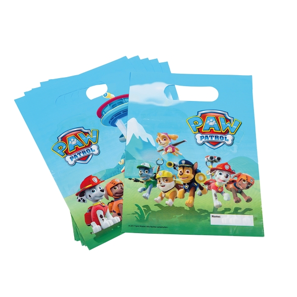 Geschenktüte mit Paw Patrol, blau, 6 Stück