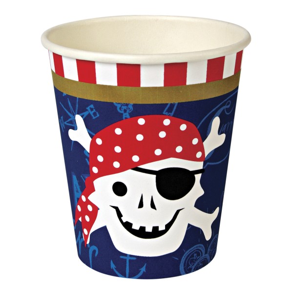 Pappbecher Pirat, 266ml, 12 Stück X