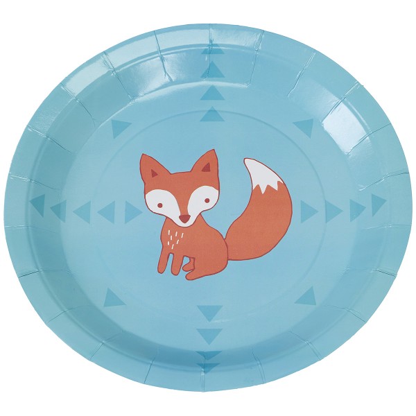 Pappteller Fuchs, Ø 23cm, 8 Stück X