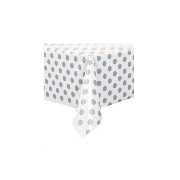 T1141984-Tischdecke-Punkte-silber-weiss-137x213cm