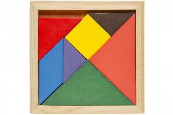Tangram Holzpuzzle, 12 x 12 cm