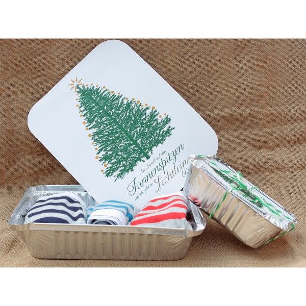 Geschenkverpackung Aluschalen Tannenbaum, groß X