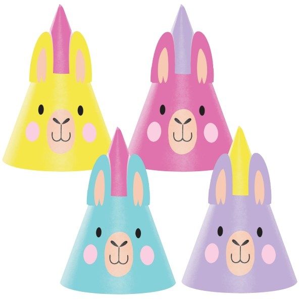 Partyhüte Lama, 8 Stück