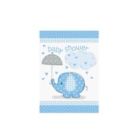 Einladung Baby, blau, 8 St