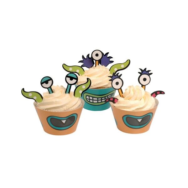 Muffinformen und Muffinpicker Monster Madness, 10 Formen und 20 Picker