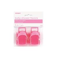 Deko Kinderwagen pink, 2 St Deko Kinderwagen pink, 2 St