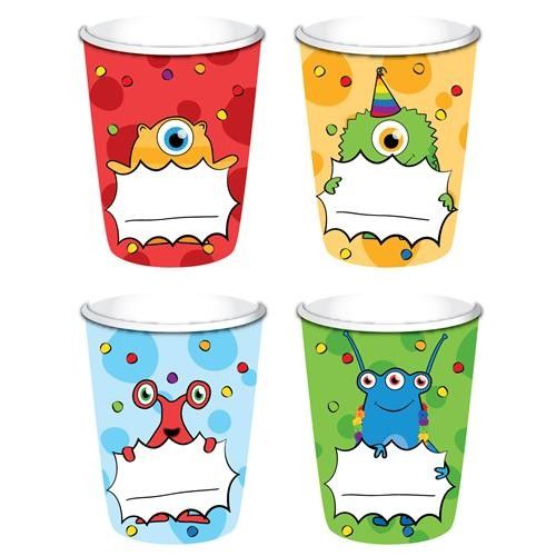 Pappbecher Monster, 250 ml, 8 Stück