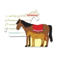 Einladungskarten Pferd, 6 St Einladungskarten Pferd, 6 St