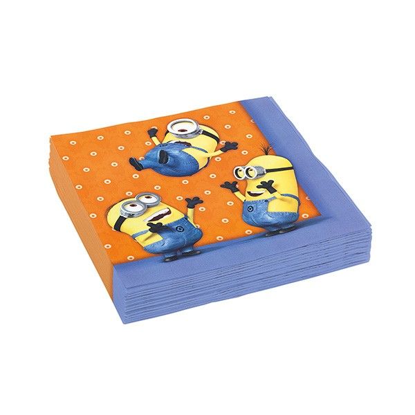 Servietten Minions, 33x33cm, 20 Stück