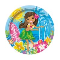 Pappteller Hawaii, ø 23cm, 8 Stück Pappteller Hawaii, ø 23cm, 8 Stück