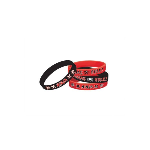 T1142256-Gummi-Armband-Ninja-4-Stueck