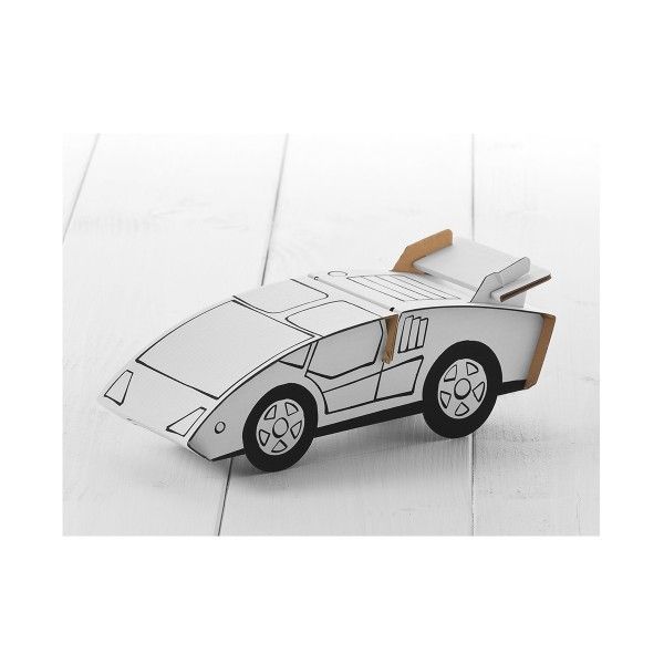 Bastelset Rennauto, inkl. 6 Filzstiften X