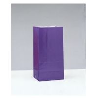 Partytüten aus Papier purple/lila, 12 Stück
