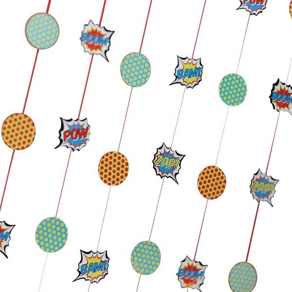 Partydeko / Fotohintergrund Pop Art Superhelden