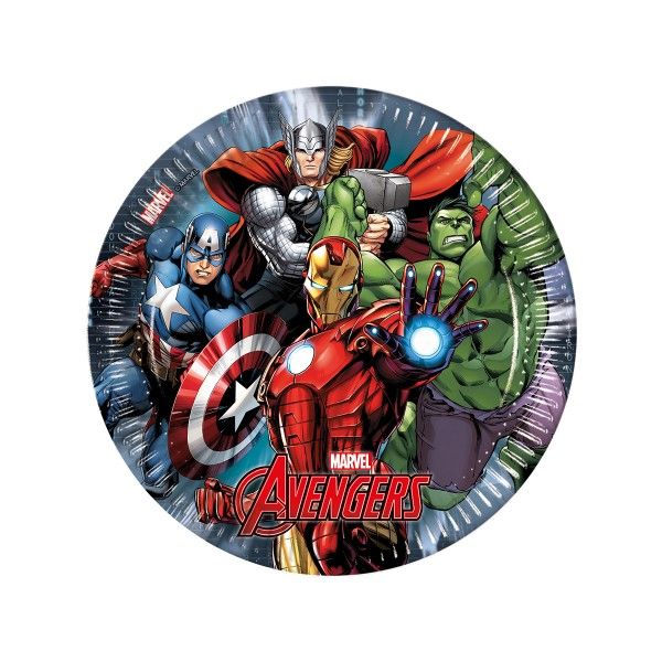 T1142323-Pappteller-Avengers-Power-23cm-8-Stueck