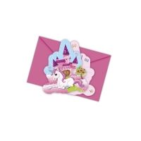 Einladungskarten Einhorn, 6 Stück Einladungskarten Einhorn, 6 Stück