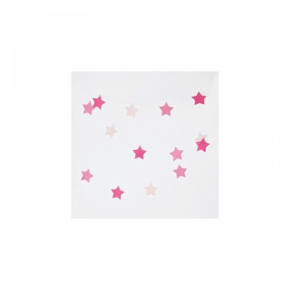 Girlande Sterne, pink, 3m