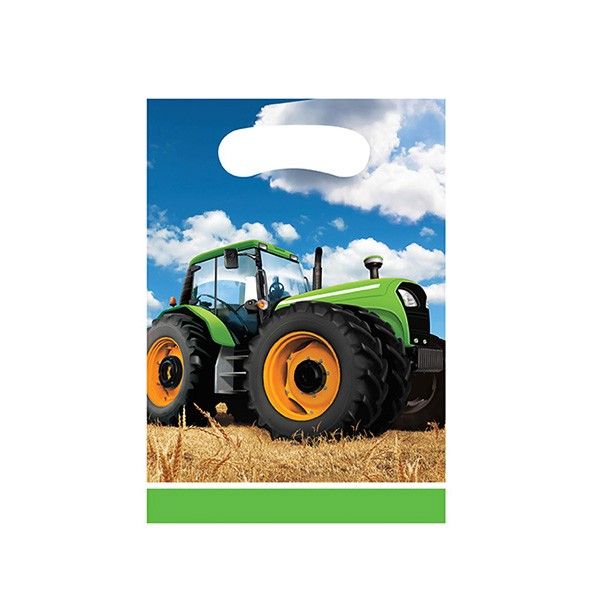 Partytueten-Traktor-8-Stueck
