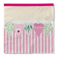 Servietten Herzen "Fenja", 33cm, 20 Stück Servietten Herzen "Fenja", 33cm, 20 Stück