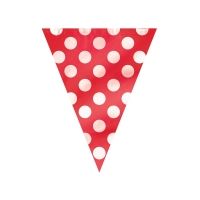 Wimpelkette Punkte, rot Wimpelkette Punkte, rot