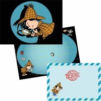 Einladungskarten Detektiv Flo, 8 Stück Einladungskarten Detektiv Flo, 8 Stück