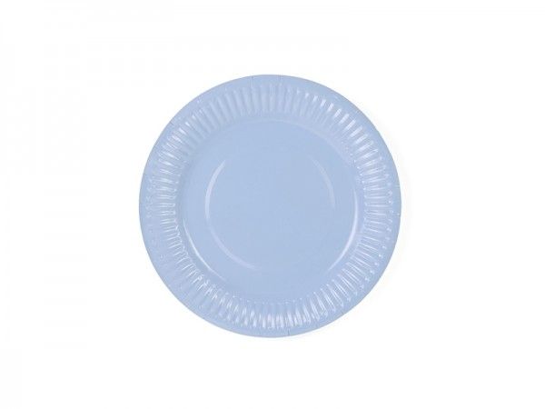 Pappteller Pastellblau, Ø 18 cm, 6 Stück