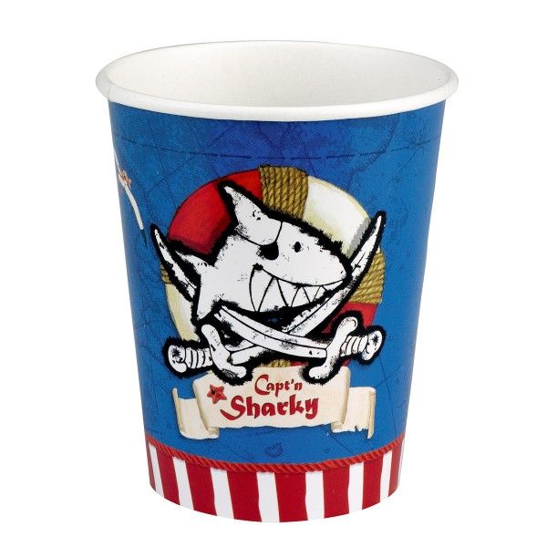 Capt'n Sharky Pappbecher, ca. 9,5cm, 
