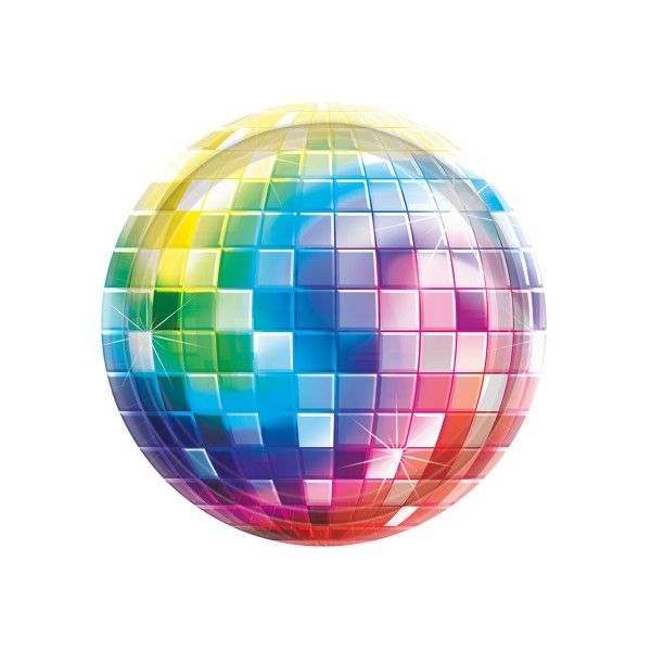 Pappteller Disco, ø 18cm, 8 Stück