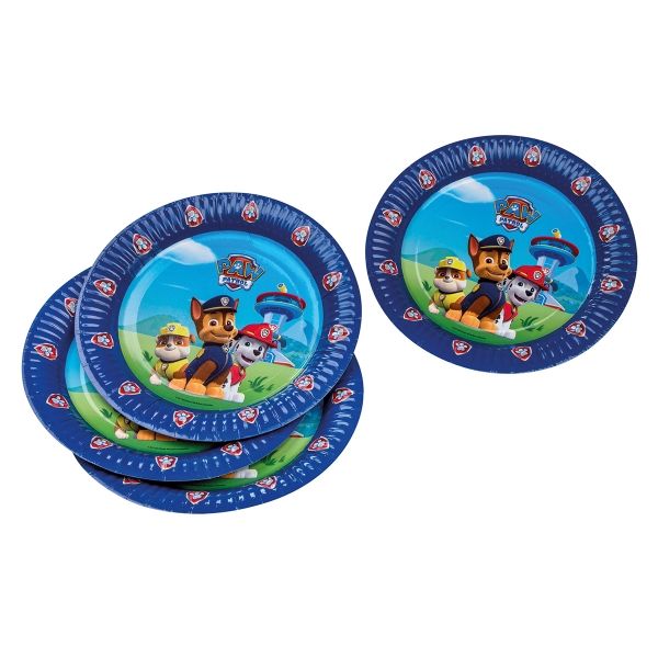 Pappteller Paw Patrol 23 cm, blau, 6 Stk.